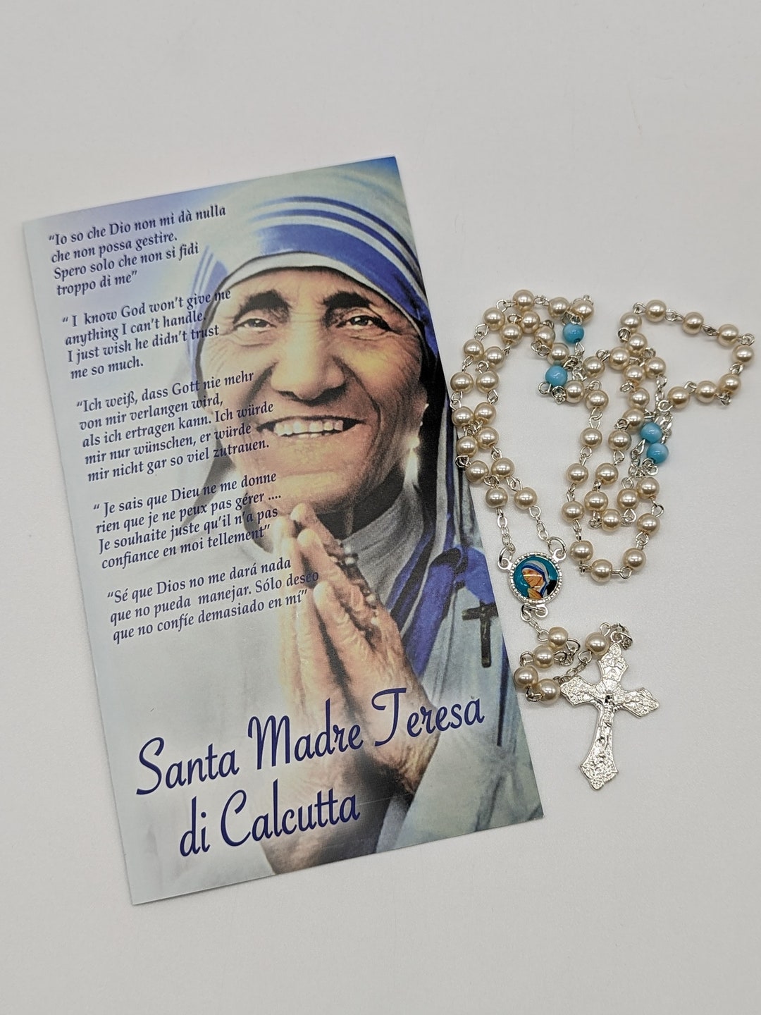Rosary of Mother Teresa of Calcutta. Rosary Chaplet of Mother - Etsy