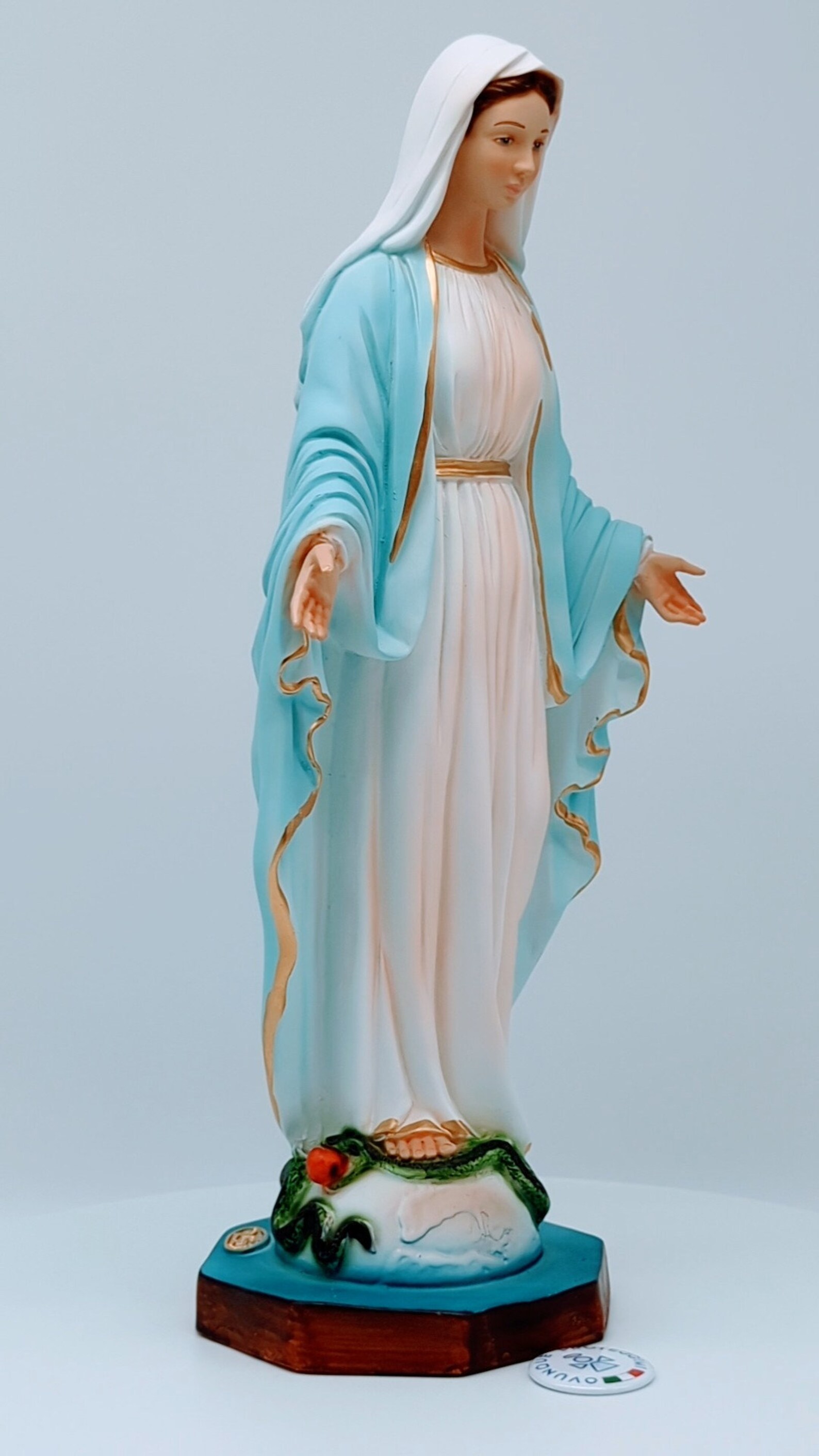 Estatua de resina de la Virgen Milagrosa, 40 cm de alto (15,74 pulgadas ...