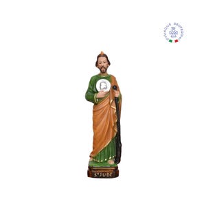 Statue des Heiligen Judas aus Kunstharz, 30 cm hoch, für drinnen und draußen. 11,81 Zoll große Statue des Heiligen Judas aus Kunstharz. HERGESTELLT IN ITALIEN.