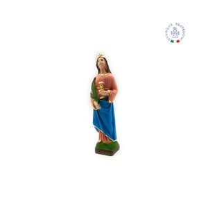 Saint Lucy statue 20 cm high in marble dust. Saint Lucy of Syracuse. Saint Lucy statue holy figurine religious statue. St. Lucie