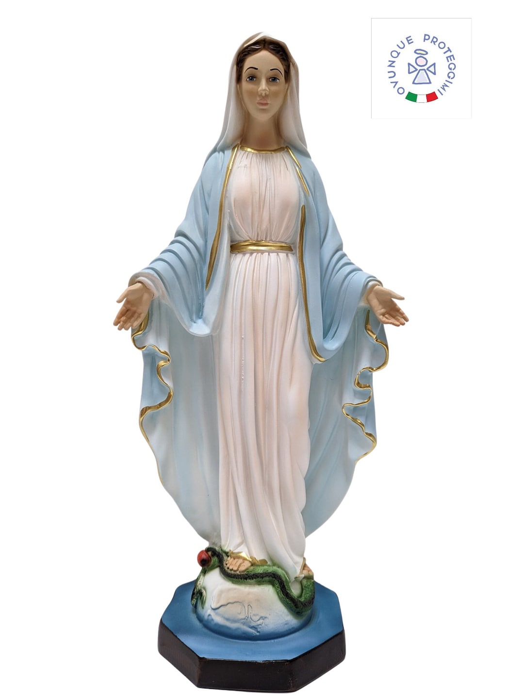 Estatua de la Virgen Milagrosa con 40 cm en resina para interiores y ...
