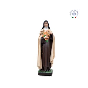 Resin statue of Saint Therese of the Child Jesus cm 60. Saint Therese of Lisieux. 23.62&#39;&#39; St Therese of Lisieux resin statue. MADE IN ITALY.