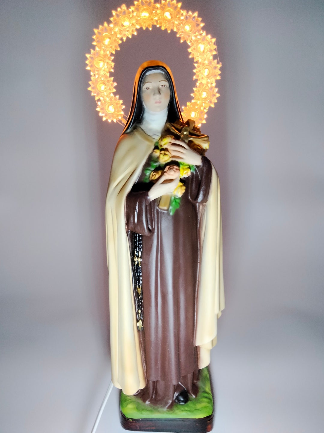 Resin Statue of Saint Therese of the Child Jesus, 30 Cm, With Luminous ...