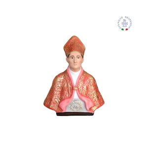 13.77&quot; resin statue (bust) of Saint Gennaro. Made in Italy. Suitable for both indoor and outdoor use.