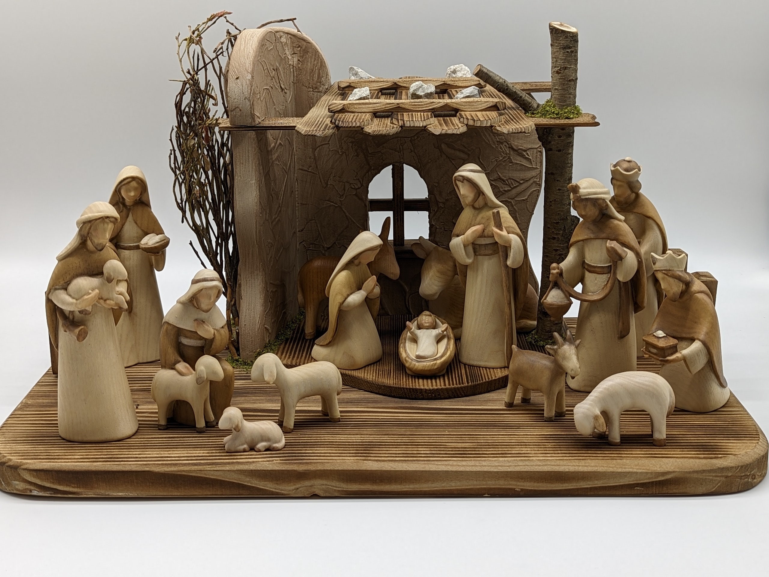 17+ Hand Carved Wooden Nativity