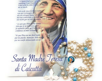 Saint Mother Teresa of Calcutta Flying Novena Chaplet Catholic Nun ...