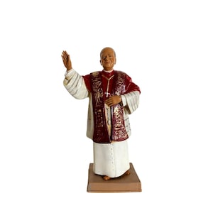 Statue of Pope Leo XIV 18 cm | Robert Francis Prevost | 7.09&#39;&#39; Statue of Pope Leo XIV | Original Made in Italy |