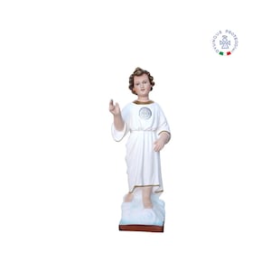 Holy Name of Jesus resin statue cm 30, suitable for indoors and outdoors. 11.81&#39;&#39; Divine Child resin statue. MADE IN ITALY.