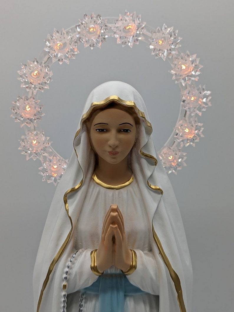 Our Lady of Lourdes Resin Statue Cm. 40 inches 1575 With Etsy