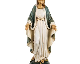 Estatua de resina de Nuestra Señora de Gracia | Virgen María | 50 cm | de Italia | 20'' Estatua de resina de Nuestra Señora de Gracia | Virgen María |