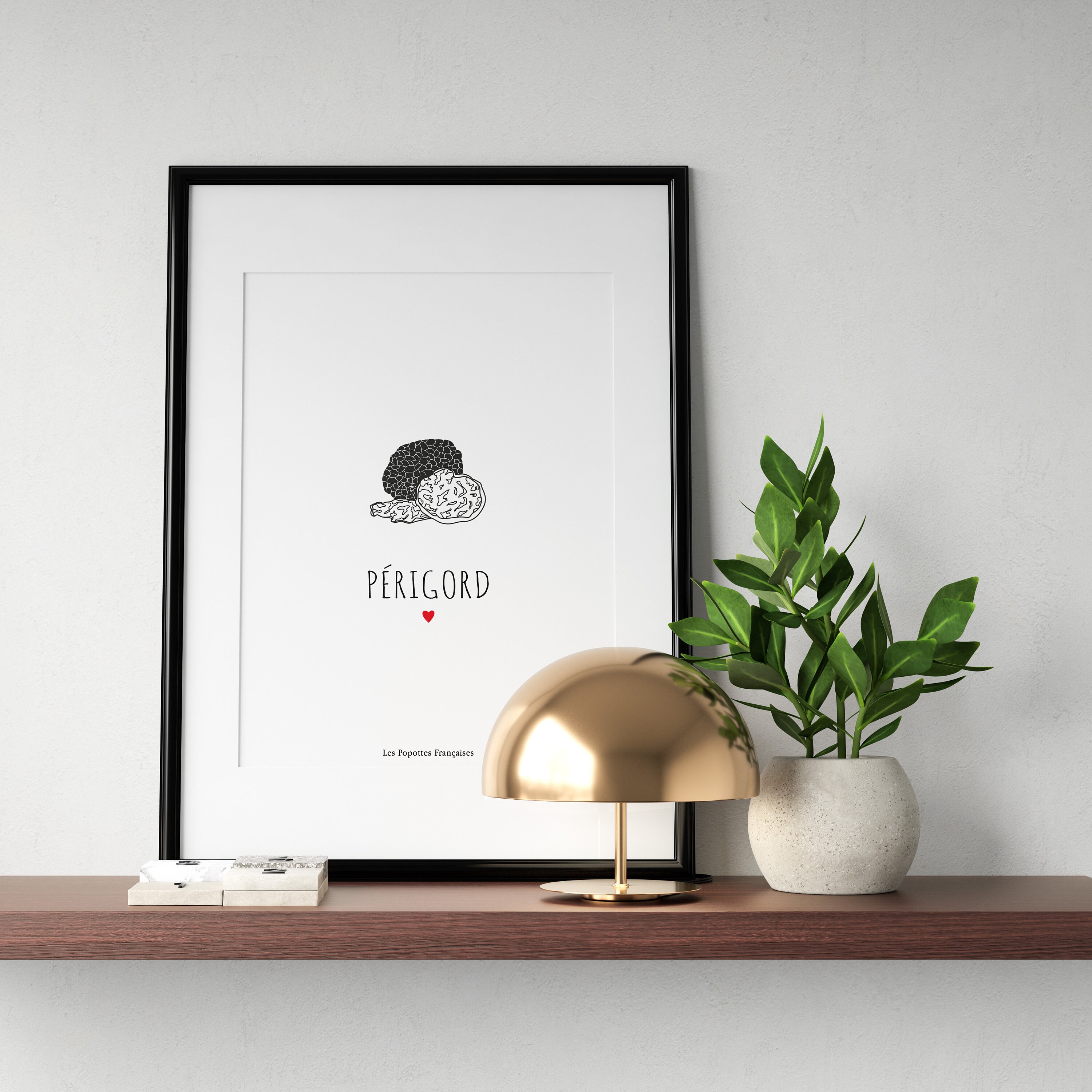 Affiche Périgord Truffes Linogravure