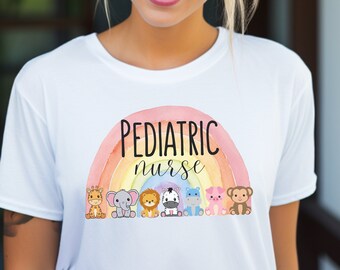 Pediatric Nurse Shirt, Peds Nurse Shirt, peds nurse, Pediatric Nurse Gift, Pediatric Animals, Nurse Appreciation Gift, Cute Peds Nurse Shirt