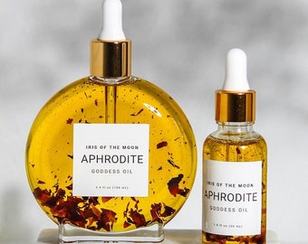 Aphrodite Goddess Oil - Rose Oil, Perfume, Divine Feminine, Self Love, Lightweight Body Oil, Gift for Her, Love Spell