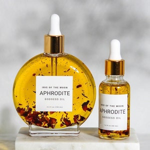 Aphrodite Goddess Oil - Rose Oil, Perfume, Divine Feminine, Self Love, Lightweight Body Oil, Gift for Her, Love Spell