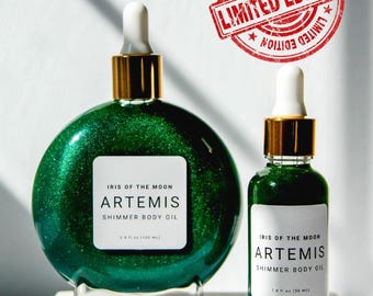 Artemis Goddess Oil - Woody Fragrance, Subtle Perfume Oil, Witchy Perfume, Meditation, Grounding, Shimmer, Forest Scent