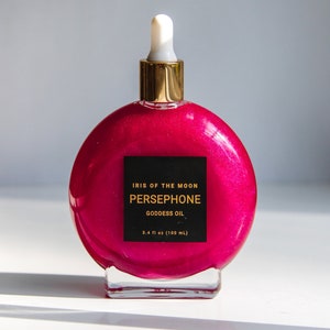 Persephone Goddess Oil - Pomegranate Perfume, Lightweight Body Oil, Ritual Oil, Divine Feminine, Dark Feminine, Witchcraft, Body Shimmer