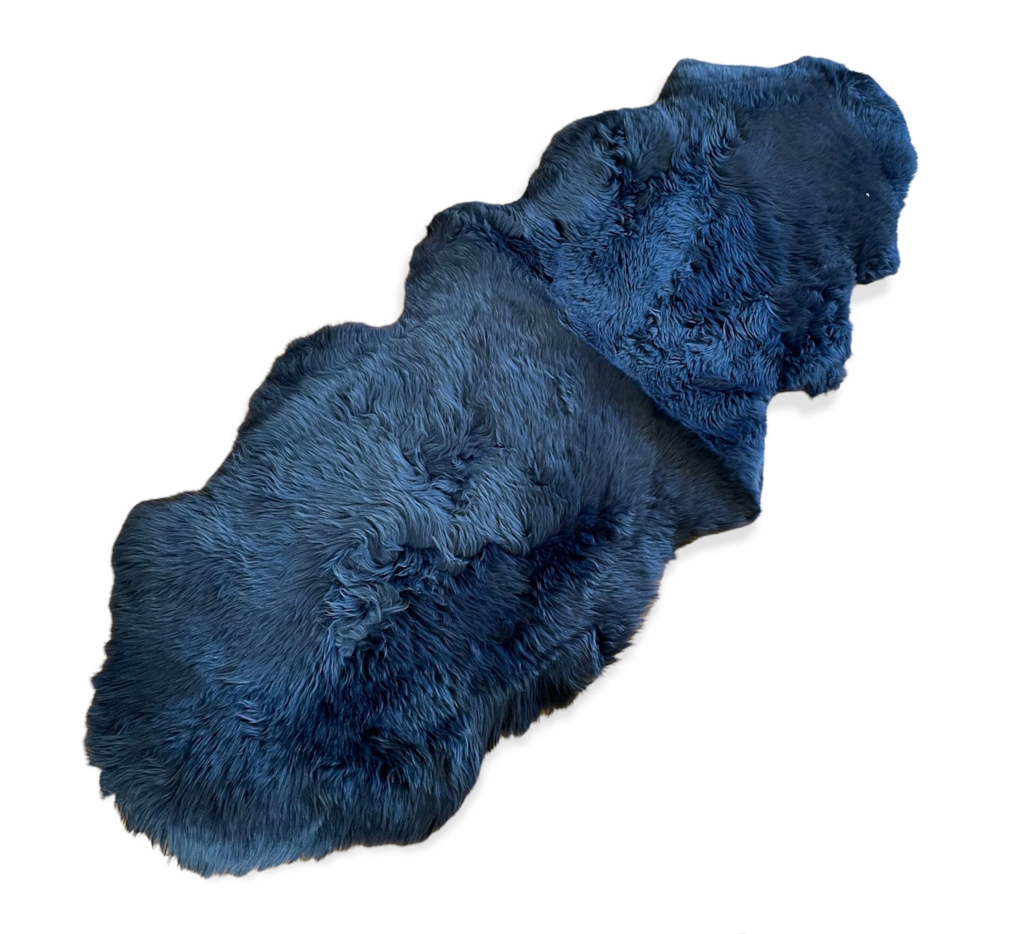 Blue Sheepskin Rug Genuine Sheepskin Double Rug Etsy UK