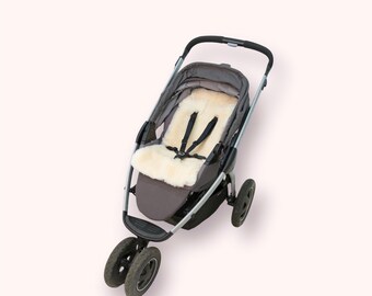 Kinderwagen Liner Schaffell/Buggy Liner - Elfenbein - Perfektes Geschenk für das Neugeborene