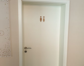 WC-Schild // Toilettenschild // Einzugsgeschenk // aus Esche