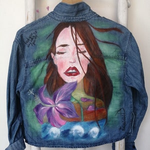 Giacca di jeans in denim personalizzata dipinta a mano con | Etsy
