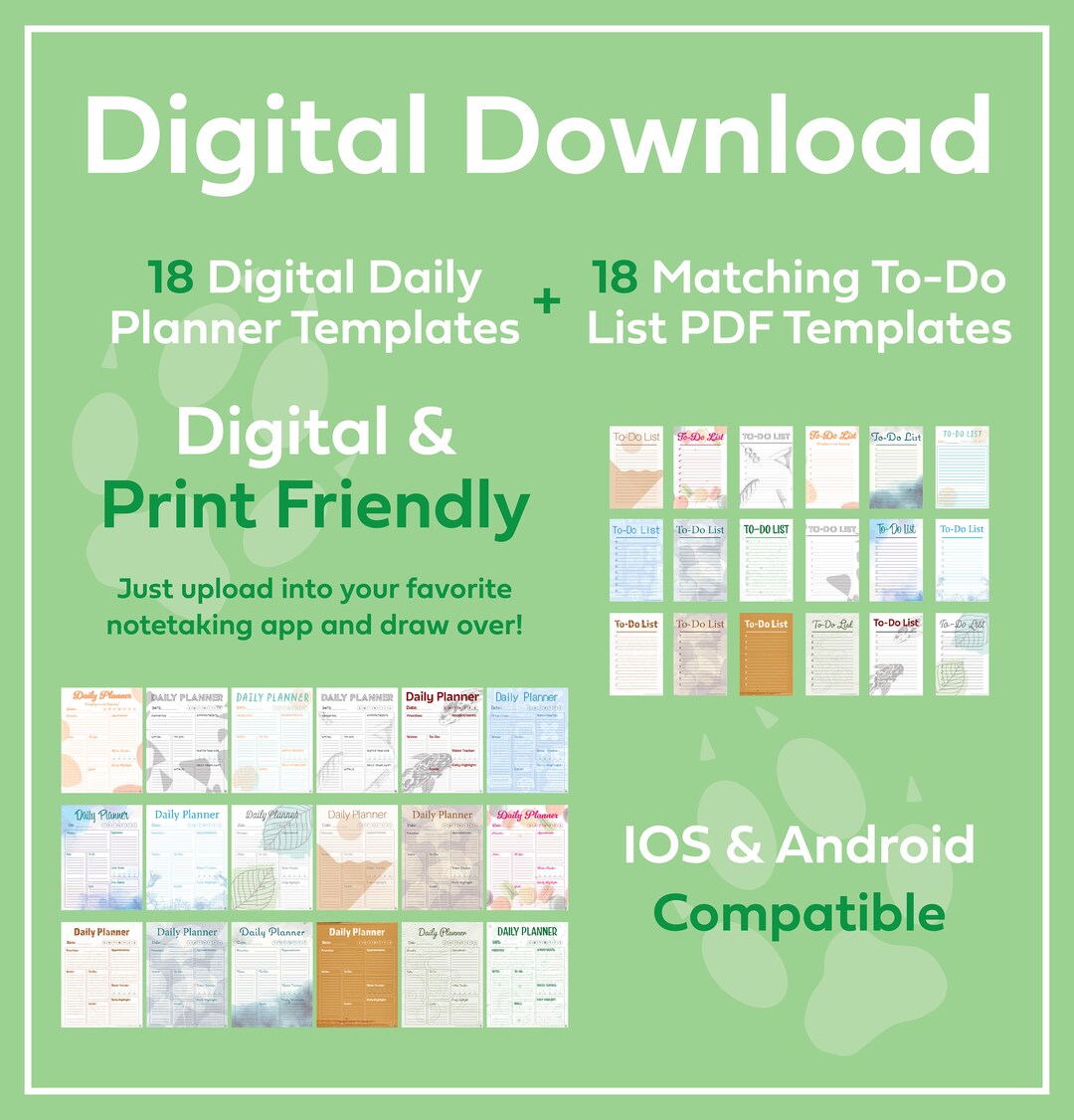 digital-printable-daily-planner-to-do-lists-etsy