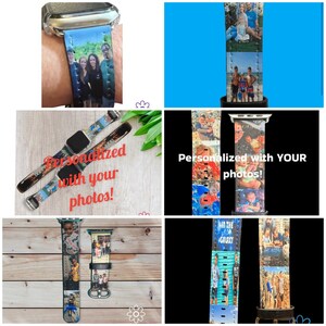 Custom Apple Watch Band YOUR Photos | Personalized Watch Band | Size Options: 38, 40, 42 or 44 mm | Up to 7 PhotosValentine's Day Gift