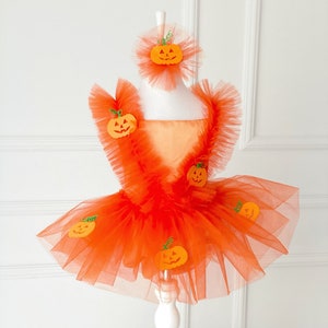 Halloween Costume, Baby Halloween Cotume, Baby Pumpkin, Toddler Pumpkin Tutu, Baby Tutu, Orange Tutu, First Halloween Outfit,