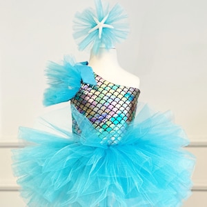 Mermaid Girl Dress, Toddler Birthday Outfit, Mermaid Birthday Dress, Mermaid Theme Party, Girl Tutu Dress, Photoshoot, Cake Smash Dress