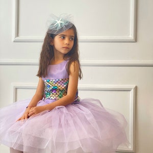 Mermaid Girl Dress, Mermaid Birthday Toddler Costume, Girl Photoshoot Dress, Mermaid Cake Smash Costume, Halloween Dress