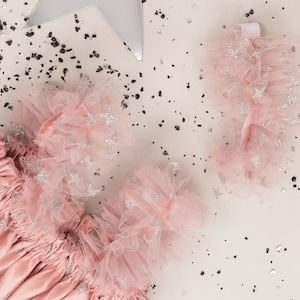 Powder Pink Girl Toddler Tulle Boho Dress, Pink Birthday Dress, First Birthday Dress, Flower Girl Wedding Dress, Baby Prom Dress Ball Gown