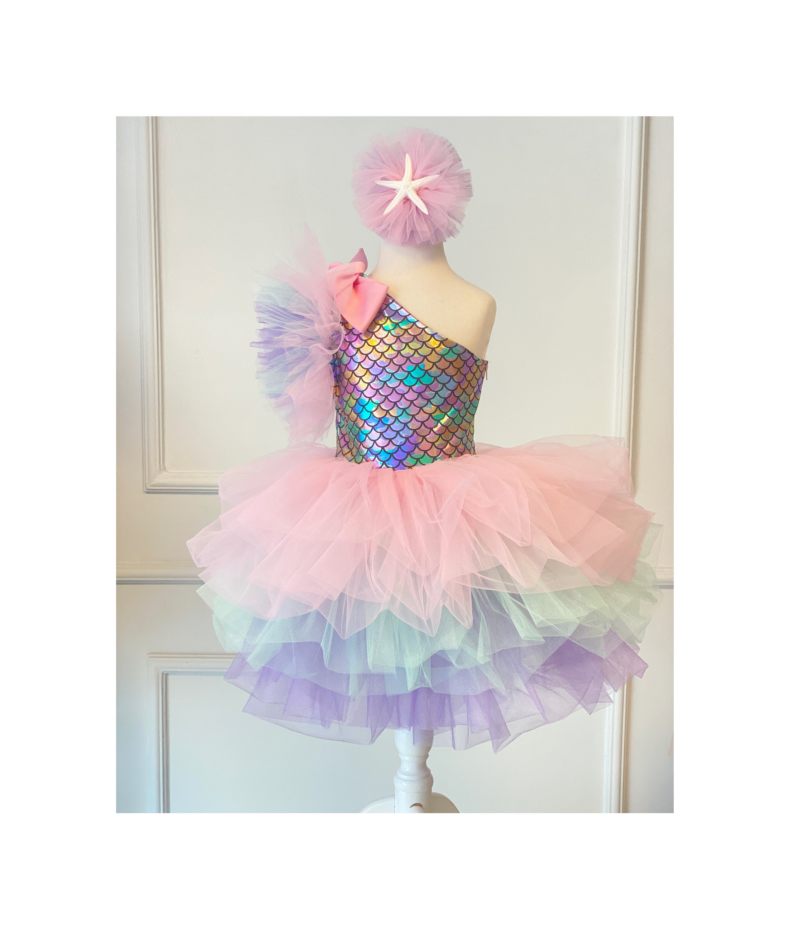 Flared-skirt Dress - Light pink/unicorns - Kids