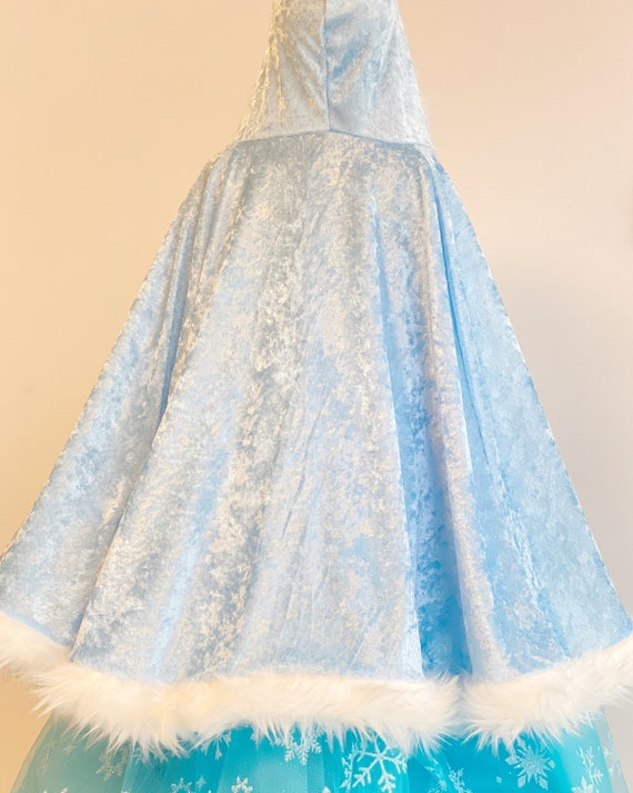 Warm Fur Cape Elsa for Princess, Warm Elsa Cape, Velvet Cape, Elsa