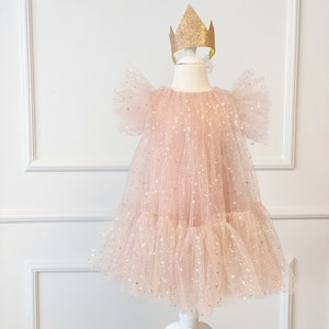 Powder Pink Girl Dress, Flower Toddler Wedding Gown, Fairy Princess Tulle Dress, Boho Baby Birthday Outfit, Cow Girl, Rodeo Western Party