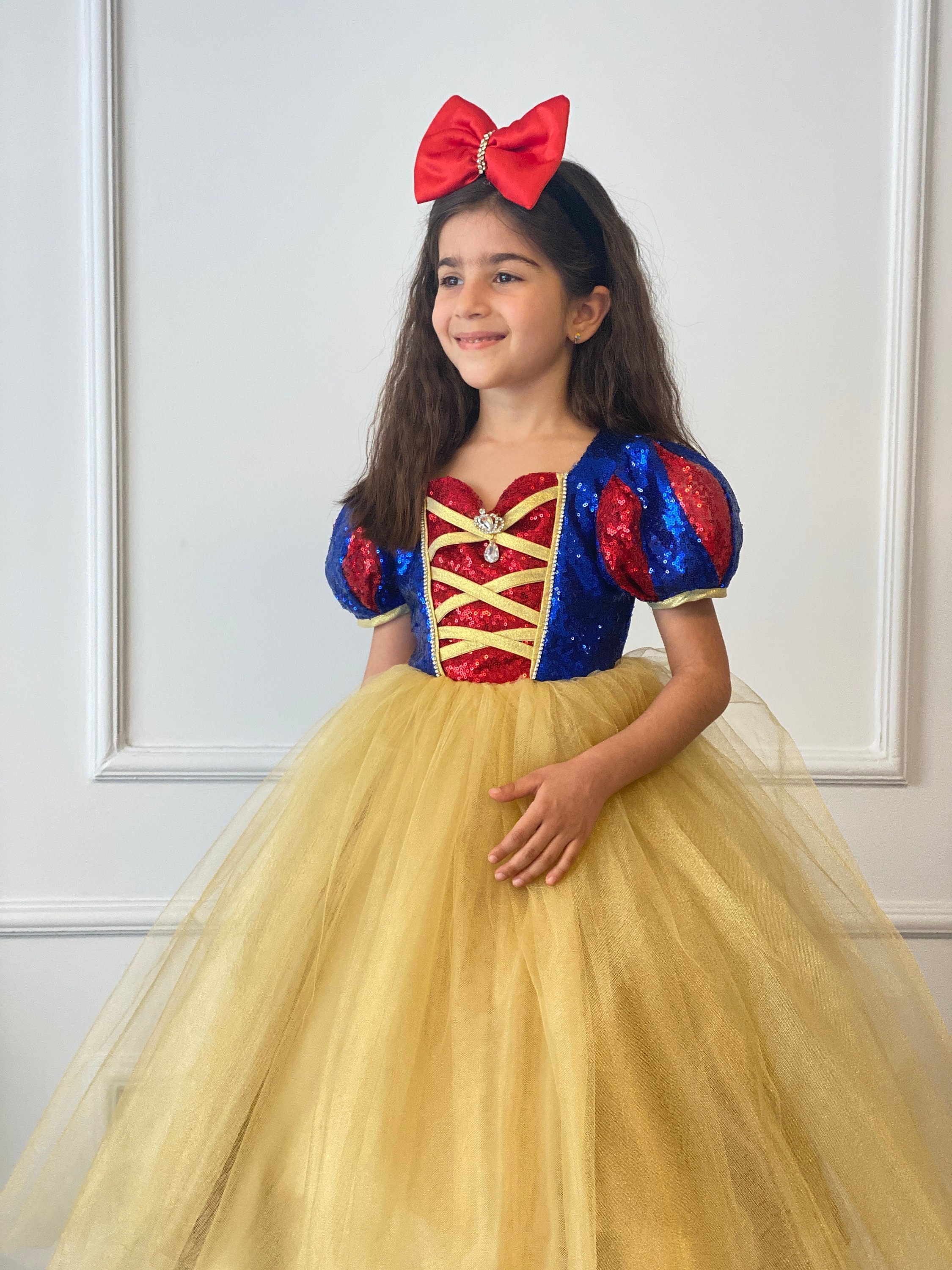 COSTUME PRINCIPESSA BIANCANEVE DISNEY BAMBINA 1/2 ANNI-12/24 MESI