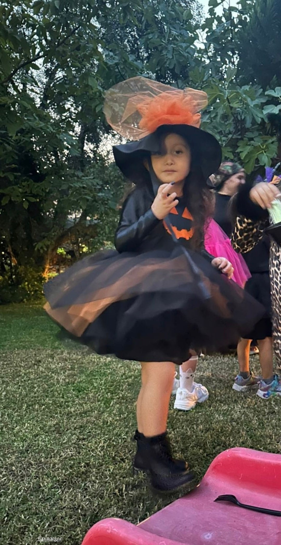Wicked Witch Girl Costume Child Black Dress with Hat
