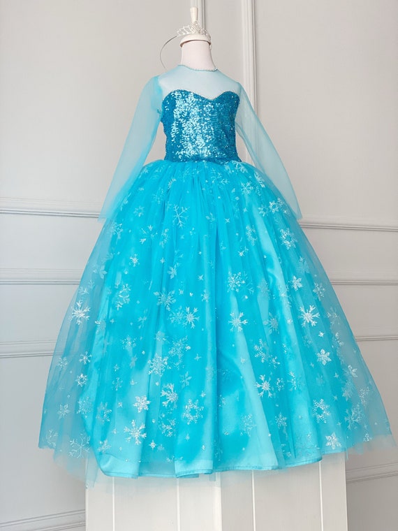 Elsa Inspired Dress, Elsa Costume for Toddlers, Party Gown, 