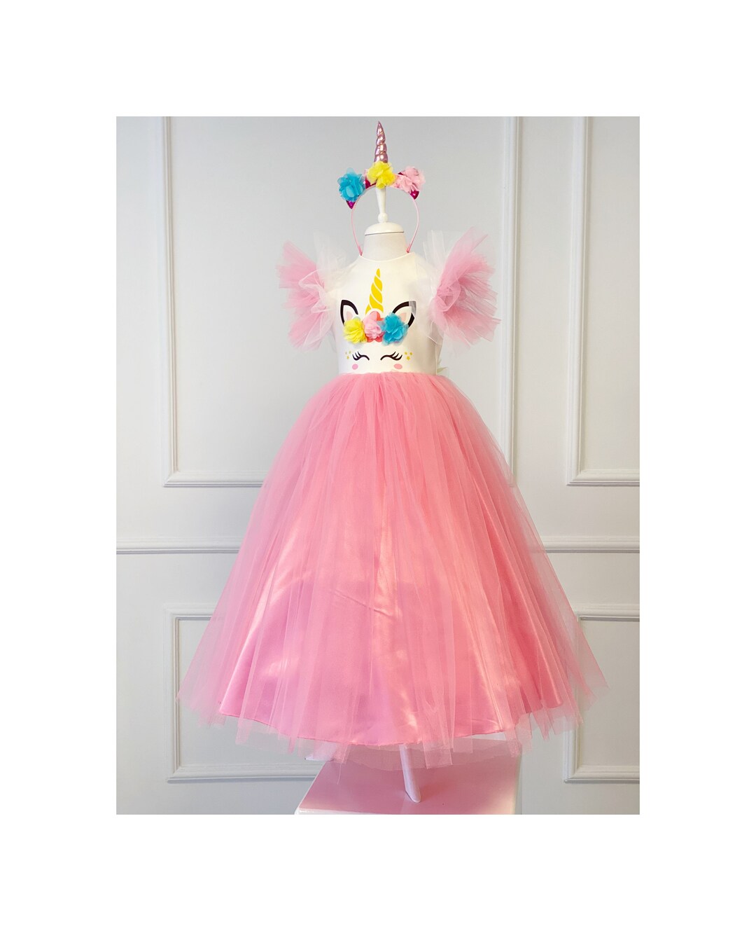 Unicorn Dress, Unicorn Birthday Girl Dress, Birthday Toddler