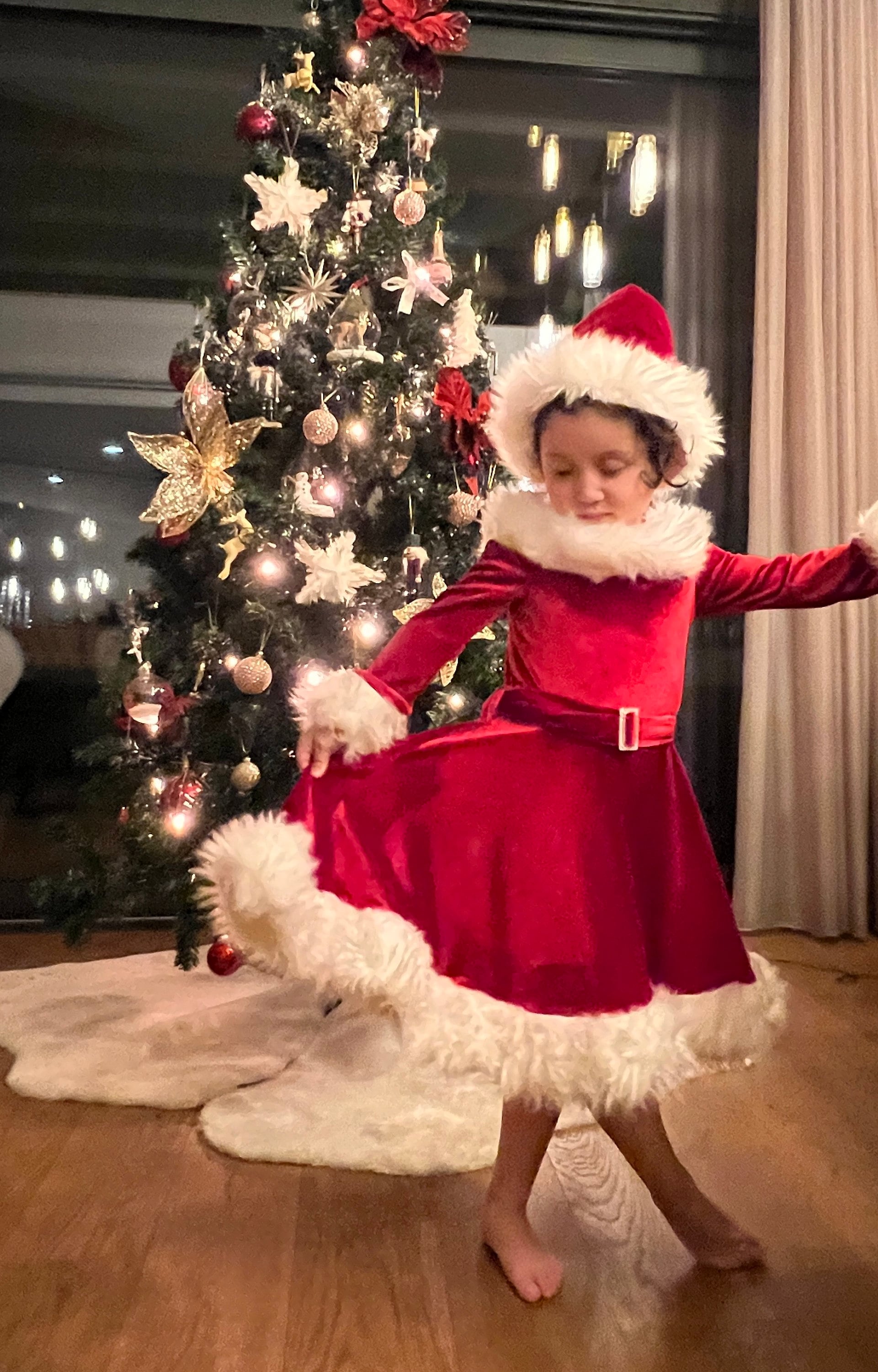 white christmas dresses North Pole Princess Tiered Tulle Dress – Mia Belle Girls main image 0