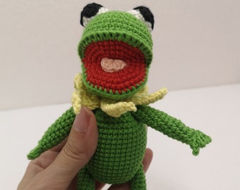 Kermit, the frog, amigurumii doll, the muppets, beginner frindly, easy pattern