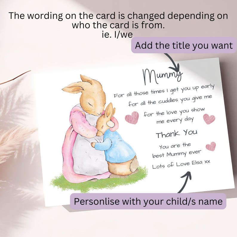 Personalised Mummy Card For Mommy Mum Birthday Card For Mummy Mothers Day Card Greeting Card For Mummy Happy Birthday Mummy 画像 3