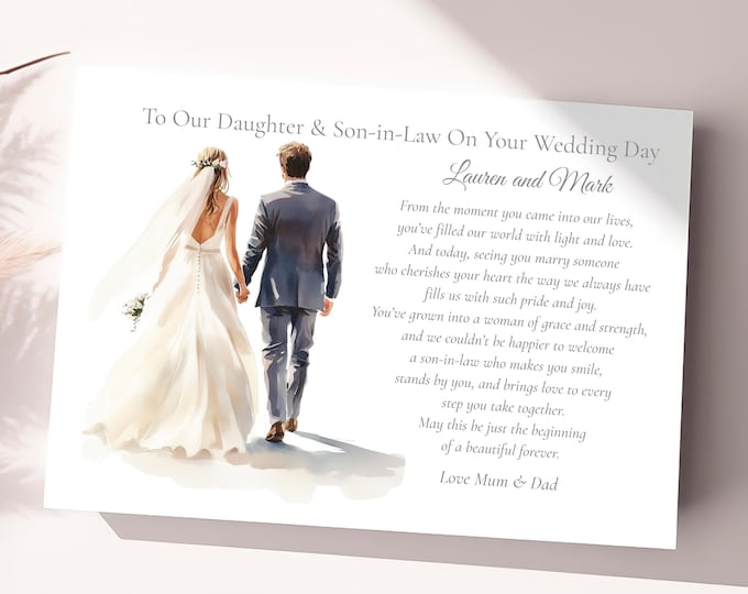 Wedding Day Card - Engagement Card - Personalised Wedding Day Card - Mr