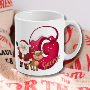 Christmas Mug For Kids Personalised Christmas Gift For Children Stocking Filler For Boy Or Girl Custom Christmas Eve Box Santa Mug For Kids