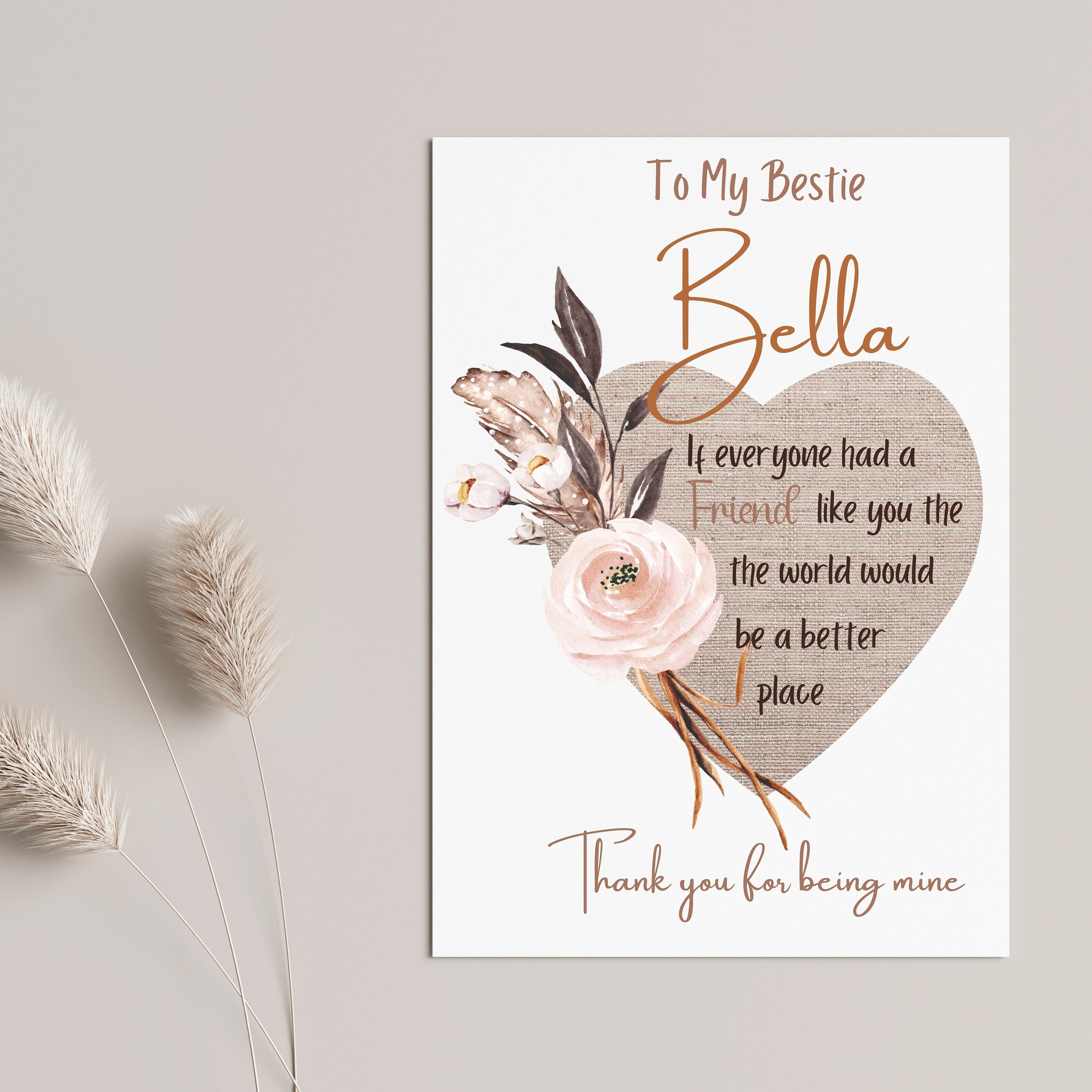 Best Friend Card for Special Friend Birthday Card for Her Personalised ...