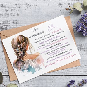 Tarjeta de cumpleaños personalizada para hija, nieta, hija especial, nieta de 18 y 21 años. imagen 5
