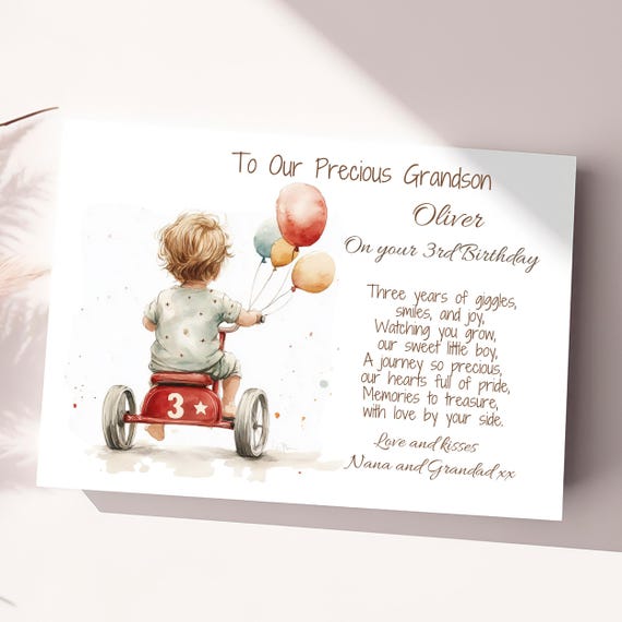 3rd Happy Birthday Card For Niece, Personalized