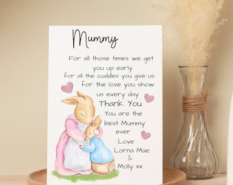 Personalised Mummy Card For Mummy Mum Birthday Card  For Mummy Mothers Day Card Greeting Card For Mummy Happy Birthday Mummy