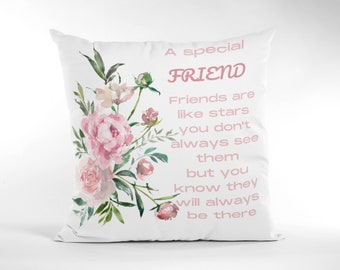 Special Friend Gift, Friendship Cushion, Friends Are Like Stars Quote, Best Friend Birthday, Leaving Gift, Bestie Gift