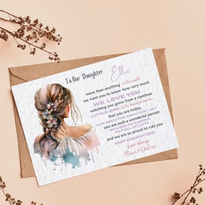 Personalised Daughter Birthday Card, Granddaughter Card,  Special Daughter Card, Granddaughter 18th, 21st Greeting Card For Her