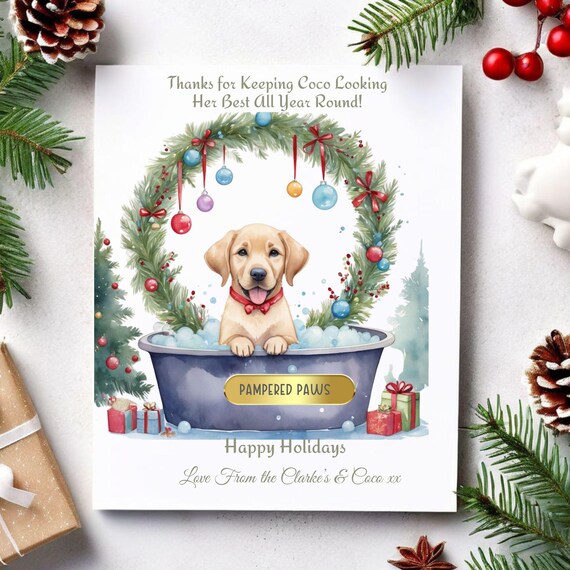 Golden Retriever Christmas Cards- Matte Finish- Blank Inside- Dog