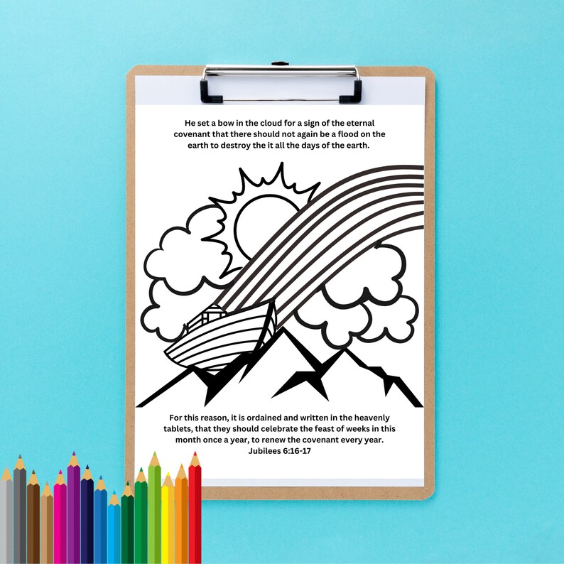 Shavuot for Kids, Shavuot Printable, Coloring Page for Kids, Biblical ...